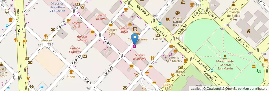 Mapa de ubicacion de Manes, Casco Urbano en Argentine, Province De Buenos Aires, Partido De La Plata, La Plata.