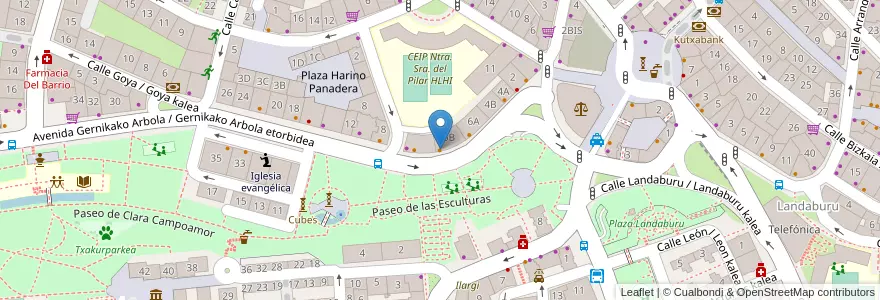 Mapa de ubicacion de Manhattan en Испания, Страна Басков, Bizkaia, Bilboaldea, Barakaldo.