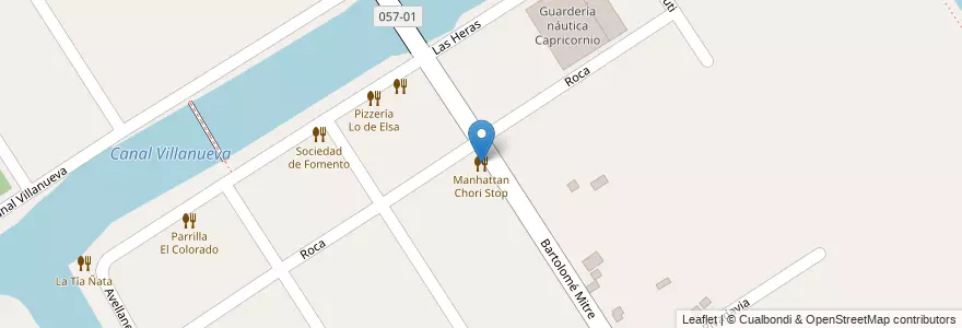 Mapa de ubicacion de Manhattan Chori Stop en Argentina, Buenos Aires, Partido De Tigre, Dique Luján.
