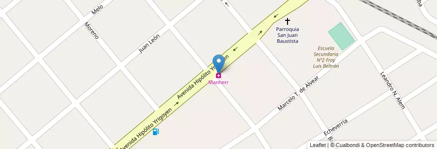 Mapa de ubicacion de Manherr en Argentina, Buenos Aires, Partido De Escobar, Matheu.
