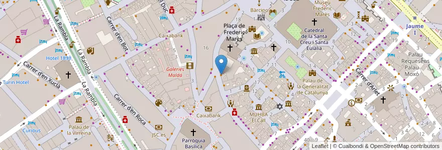 Mapa de ubicacion de Mannà Gelats en 西班牙, Catalunya, Barcelona, Barcelonès, Barcelona.