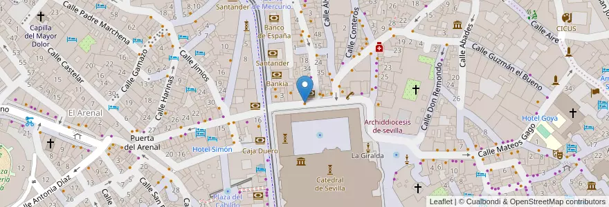 Mapa de ubicacion de Manolete en Spain, Andalusia, Sevilla, Seville.