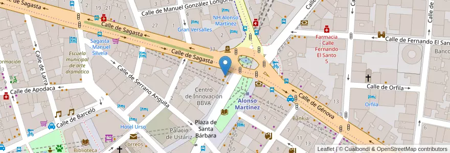 Mapa de ubicacion de Manolo Bakes en إسبانيا, منطقة مدريد, منطقة مدريد, Área Metropolitana De Madrid Y Corredor Del Henares, مدريد.