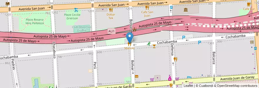 Mapa de ubicacion de Manolo, San Telmo en 阿根廷, Ciudad Autónoma De Buenos Aires, Comuna 1, 布宜诺斯艾利斯.