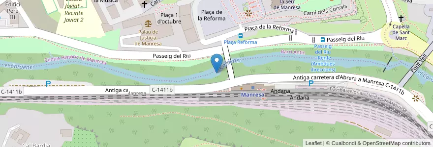 Mapa de ubicacion de Manresa en Spanien, Katalonien, Barcelona, Bages, Manresa.