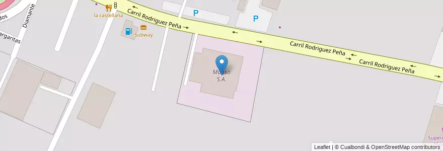 Mapa de ubicacion de Manso S.A. en 阿根廷, 智利, Mendoza, Godoy Cruz, Departamento Godoy Cruz, Distrito San Francisco Del Monte.
