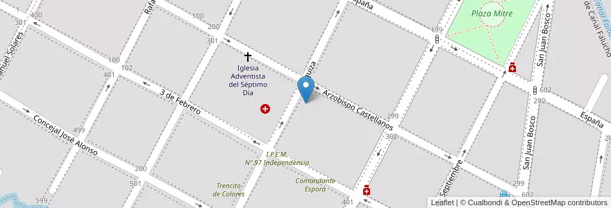 Mapa de ubicacion de Manuel de Falla: secundario y terciario en الأرجنتين, Córdoba, Departamento Santa María, Pedanía Alta Gracia, Municipio De Alta Gracia, Alta Gracia.