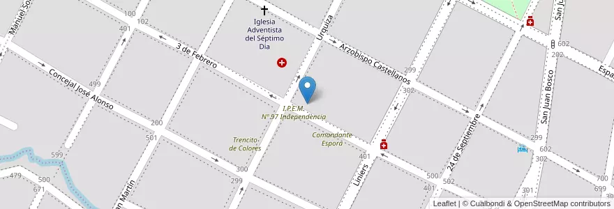 Mapa de ubicacion de Manuel de Falla en アルゼンチン, コルドバ州, Departamento Santa María, Pedanía Alta Gracia, Municipio De Alta Gracia, Alta Gracia.