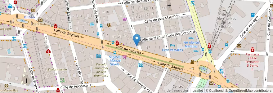 Mapa de ubicacion de MANUEL SILVELA, CALLE, DE,2 en اسپانیا, بخش خودمختار مادرید, بخش خودمختار مادرید, Área Metropolitana De Madrid Y Corredor Del Henares, مادرید.
