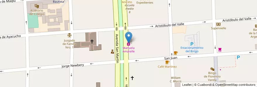 Mapa de ubicacion de Manuela Amarelle en アルゼンチン, ブエノスアイレス州, Partido De Florencio Varela, Florencio Varela.