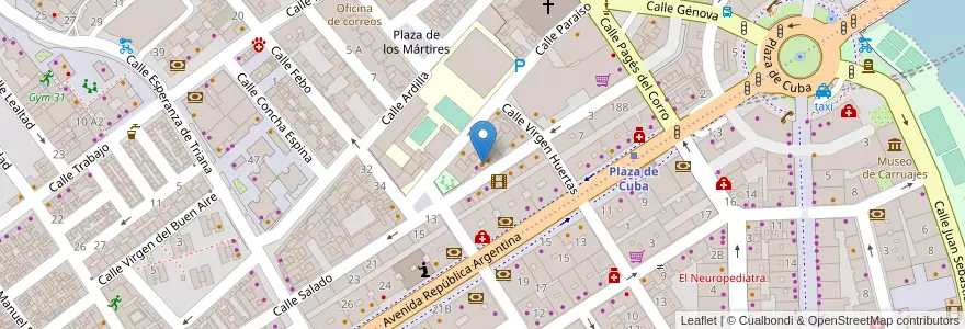 Mapa de ubicacion de Manuela Tapas en Spanje, Andalusië, Sevilla, Sevilla.
