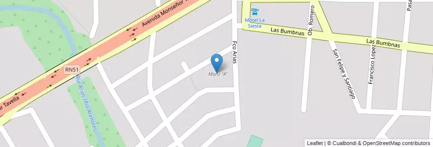 Mapa de ubicacion de Manz "A" en Argentina, Salta, Capital, Municipio De Salta, Salta.