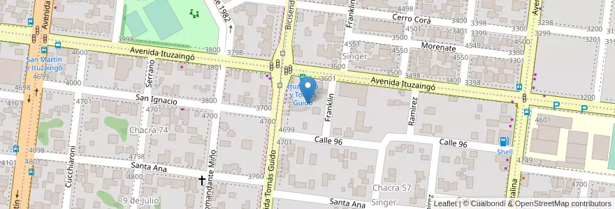Mapa de ubicacion de Manzana 1 en Argentinië, Misiones, Departamento Capital, Municipio De Posadas, Posadas.