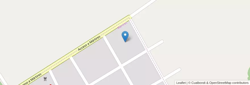 Mapa de ubicacion de Manzana 1 en アルゼンチン, ミシオネス州, Departamento Candelaria, Municipio De Mártires, Mártires.
