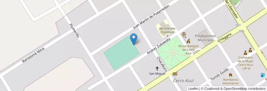 Mapa de ubicacion de Manzana 10 en 阿根廷, Misiones, Departamento Leandro N. Alem, Municipio De Cerro Azul, Cerro Azul.