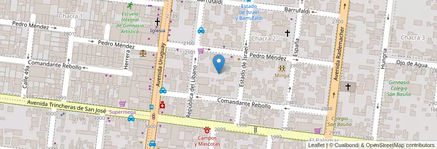 Mapa de ubicacion de Manzana 10 en Argentinië, Misiones, Departamento Capital, Municipio De Posadas, Posadas.