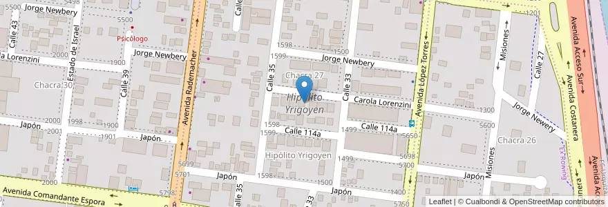Mapa de ubicacion de Manzana 10 en アルゼンチン, ミシオネス州, Departamento Capital, Municipio De Posadas.