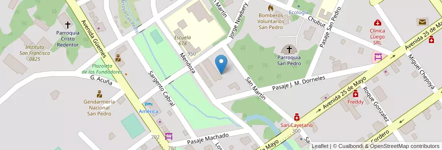 Mapa de ubicacion de Manzana 10 en 阿根廷, Misiones, Departamento San Pedro, Municipio De San Pedro, San Pedro.