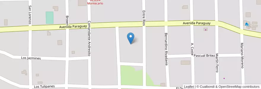 Mapa de ubicacion de Manzana 10 en アルゼンチン, ミシオネス州, Departamento Montecarlo, Municipio De Montecarlo, Montecarlo.