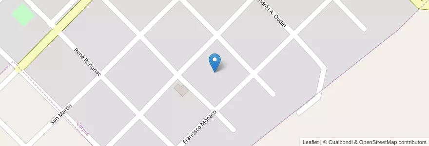 Mapa de ubicacion de Manzana 100 en アルゼンチン, ミシオネス州, Departamento San Ignacio, Municipio De Corpus Christi, Corpus Christi.