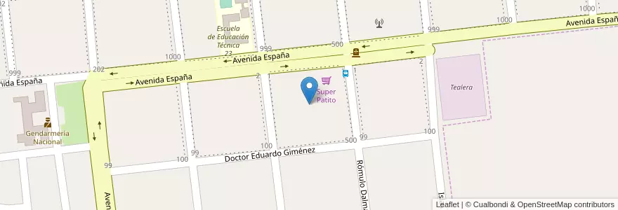 Mapa de ubicacion de Manzana 103 en アルゼンチン, ミシオネス州, Departamento Concepción, Municipio De Concepción De La Sierra, Concepción De La Sierra.