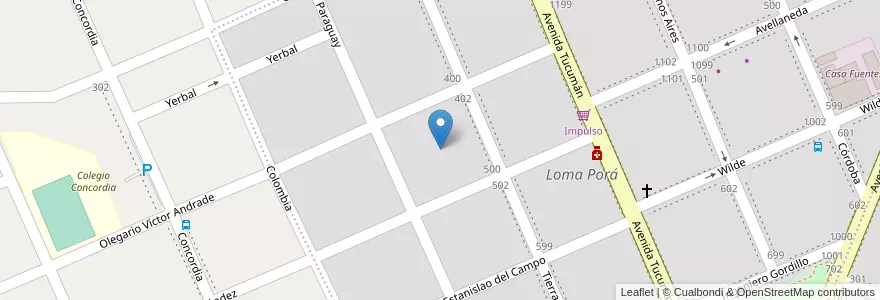 Mapa de ubicacion de Manzana 104 en Arjantin, Misiones, Departamento Oberá.