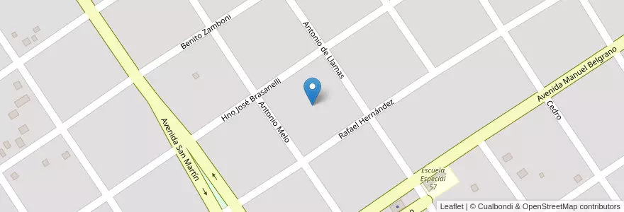 Mapa de ubicacion de Manzana 106 en アルゼンチン, ミシオネス州, Departamento Candelaria, Municipio De Santa Ana, Santa Ana.
