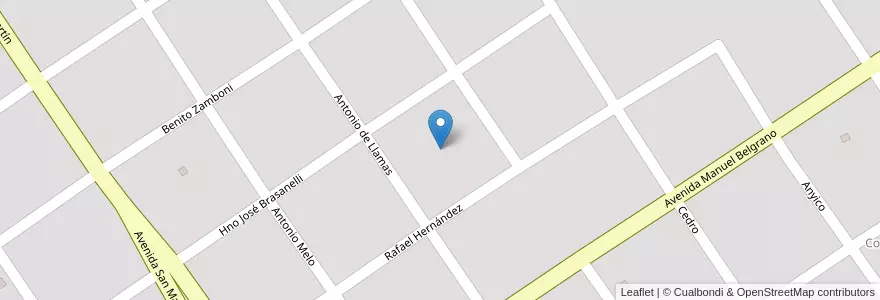 Mapa de ubicacion de Manzana 107 en アルゼンチン, ミシオネス州, Departamento Candelaria, Municipio De Santa Ana, Santa Ana.