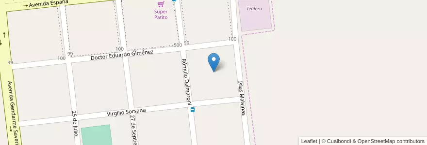 Mapa de ubicacion de Manzana 108 en Arjantin, Misiones, Departamento Concepción, Municipio De Concepción De La Sierra.