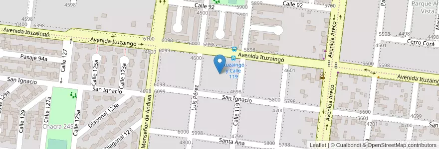 Mapa de ubicacion de Manzana 11 en آرژانتین, Misiones, Departamento Capital, Municipio De Posadas, Posadas.