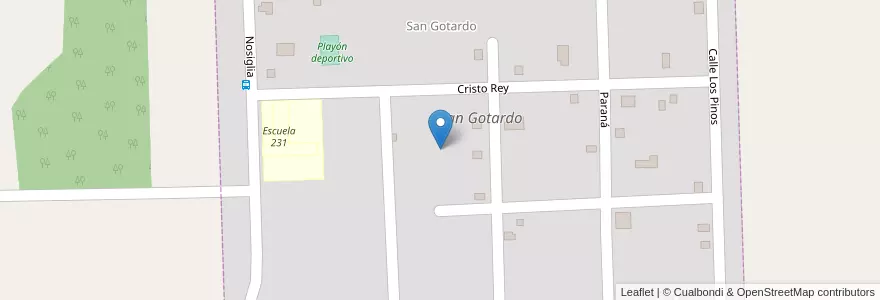 Mapa de ubicacion de Manzana 11 en Argentinië, Misiones, Departamento Libertador General San Martín, Municipio De Capioví, San Gotardo.