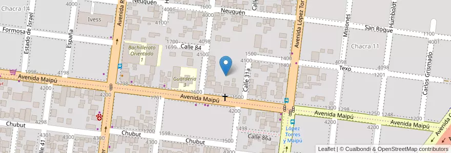 Mapa de ubicacion de Manzana 11 en アルゼンチン, ミシオネス州, Departamento Capital, Municipio De Posadas.