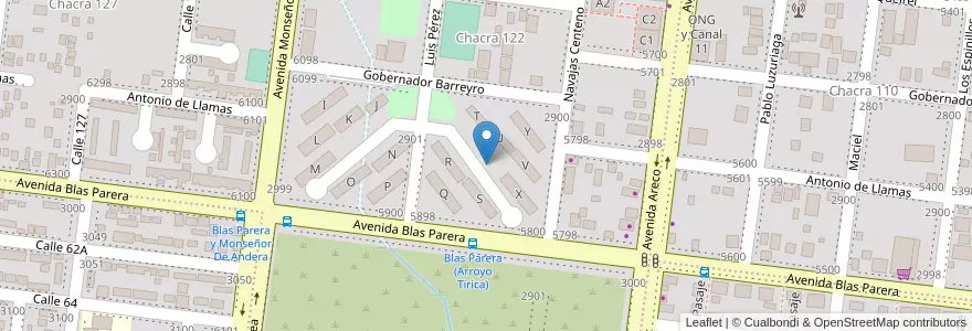 Mapa de ubicacion de Manzana 11 en 阿根廷, Misiones, Departamento Capital, Municipio De Posadas, Posadas.