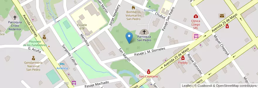 Mapa de ubicacion de Manzana 11 en الأرجنتين, Misiones, Departamento San Pedro, Municipio De San Pedro, San Pedro.