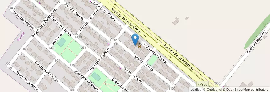 Mapa de ubicacion de Manzana 110 en アルゼンチン, ミシオネス州, Departamento Capital, Municipio De Garupá, Garupá.