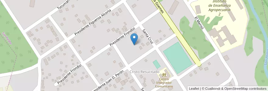 Mapa de ubicacion de Manzana 110 en Argentinien, Misiones, Departamento San Pedro, Municipio De San Pedro, San Pedro.
