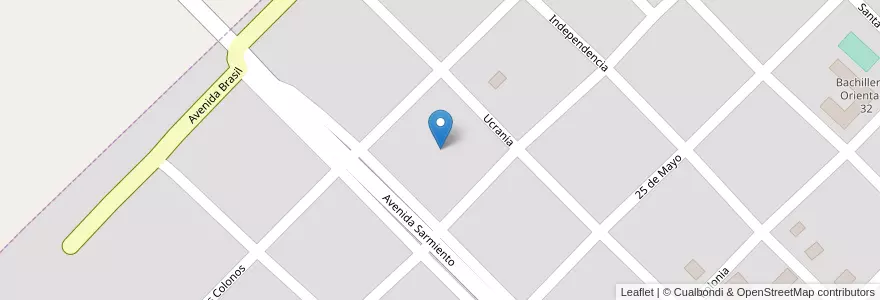 Mapa de ubicacion de Manzana 114 en الأرجنتين, Misiones, Departamento Apóstoles, Municipio De Azara, Azara.