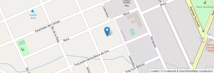 Mapa de ubicacion de Manzana 119 en アルゼンチン, ミシオネス州, Departamento Oberá.