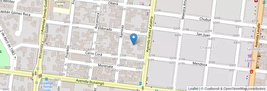 Mapa de ubicacion de Manzana 12 en Argentinië, Misiones, Departamento Capital, Municipio De Posadas, Posadas.
