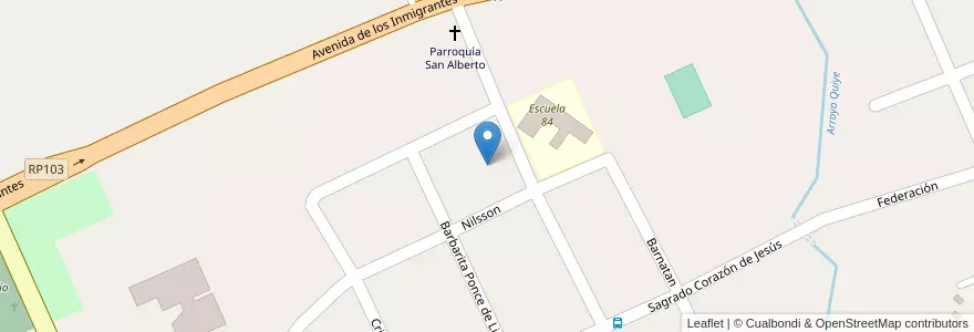Mapa de ubicacion de Manzana 12 en Arjantin, Misiones, Departamento Oberá.
