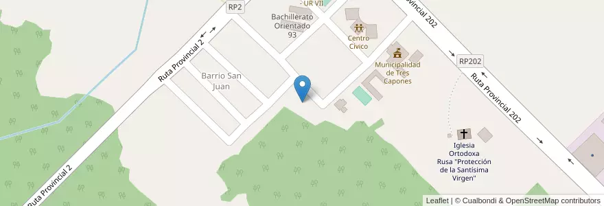 Mapa de ubicacion de Manzana 12 en アルゼンチン, ミシオネス州, Departamento Apóstoles, Municipio De Tres Capones.