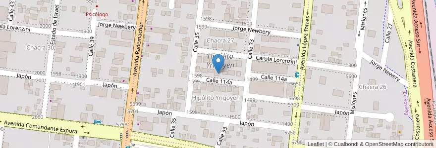 Mapa de ubicacion de Manzana 12 en Arjantin, Misiones, Departamento Capital, Municipio De Posadas.