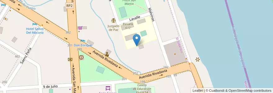 Mapa de ubicacion de Manzana 12 en Argentinien, Misiones, Departamento Guaraní, Municipio De El Soberbio, El Soberbio.