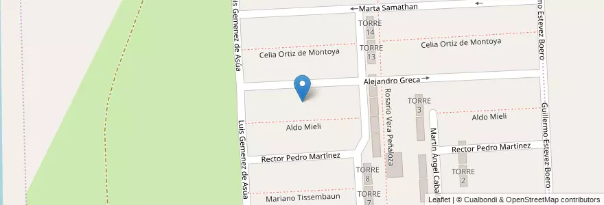 Mapa de ubicacion de Manzana 12 en 아르헨티나, Santa Fe, Departamento La Capital, Santa Fe Capital.