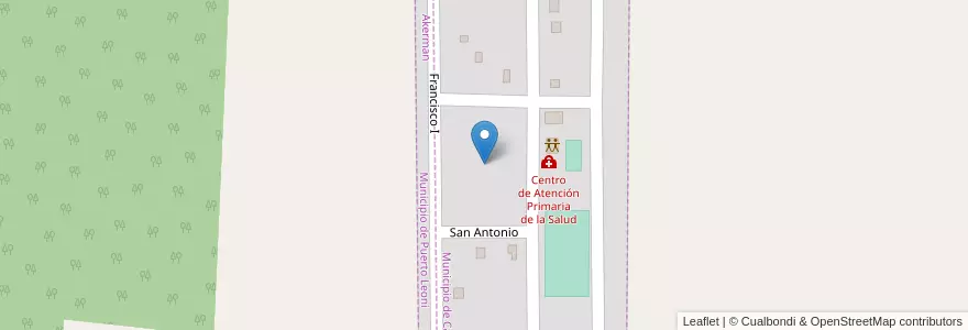 Mapa de ubicacion de Manzana 13 en 阿根廷, Misiones, Departamento Libertador General San Martín, Municipio De Capioví, Akerman.
