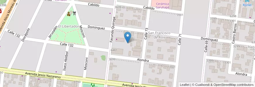 Mapa de ubicacion de Manzana 13 en 阿根廷, Misiones, Departamento Capital, Municipio De Posadas, Posadas.