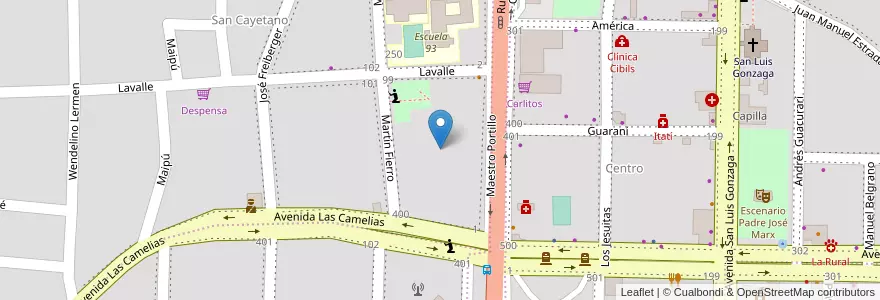 Mapa de ubicacion de Manzana 13 en 阿根廷, Misiones, Departamento Libertador General San Martín, Municipio De Capioví, Capioví.