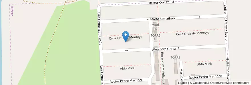 Mapa de ubicacion de Manzana 13 en Argentinië, Santa Fe, Departamento La Capital, Santa Fe Capital.