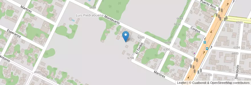 Mapa de ubicacion de Manzana 130 en アルゼンチン, ミシオネス州, Departamento Capital, Municipio De Posadas, Posadas.