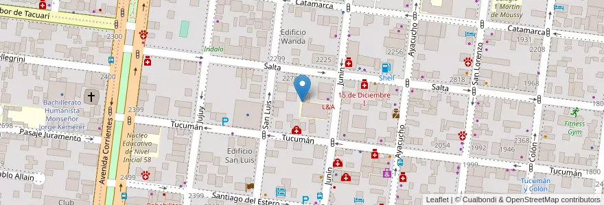 Mapa de ubicacion de Manzana 138 en Argentina, Misiones, Departamento Capital, Municipio De Posadas, Posadas.